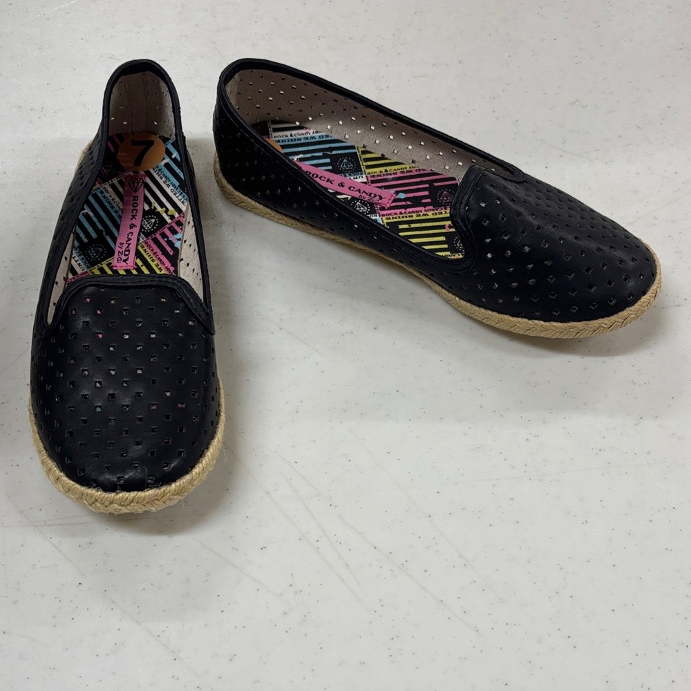 New Rock & Candy Black Flats